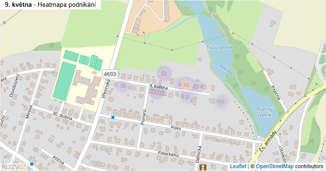 9. května - mapa podnikání