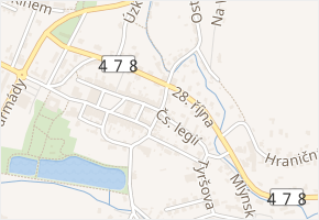 Čs. legií v obci Klimkovice - mapa ulice