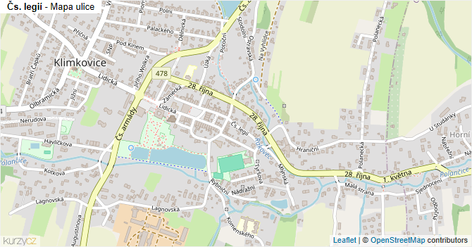 Čs. legií - mapa ulice