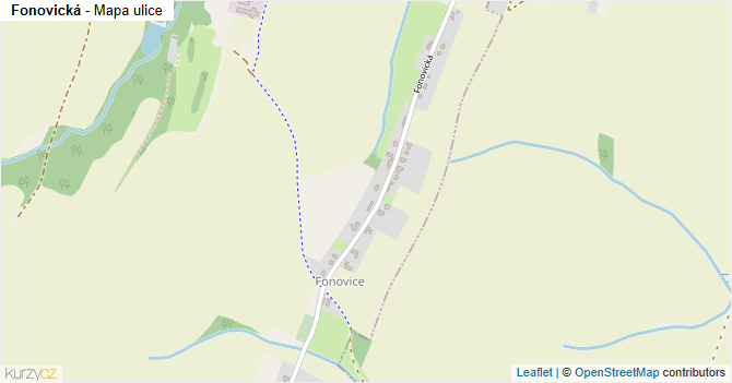 Fonovická - mapa ulice