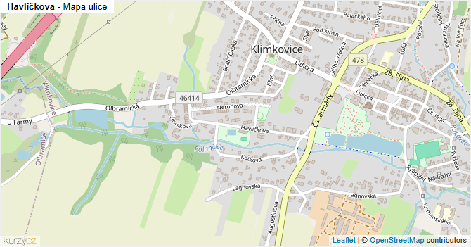 Havlíčkova - mapa ulice