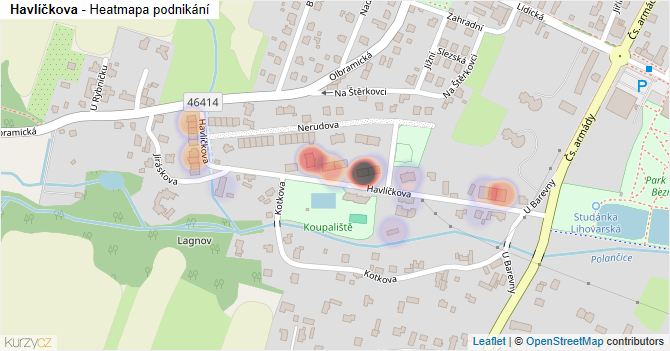 Havlíčkova - mapa podnikání