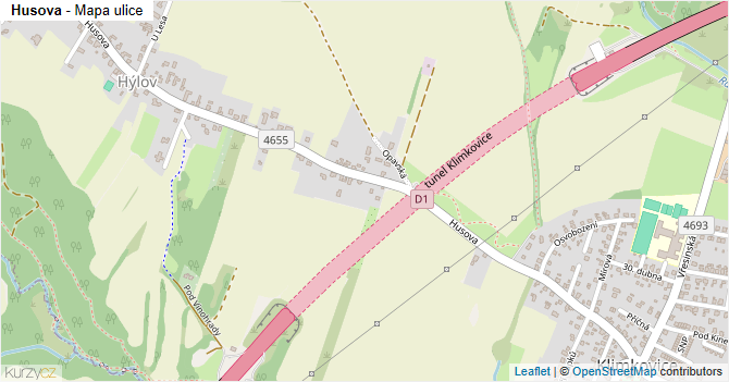 Husova - mapa ulice
