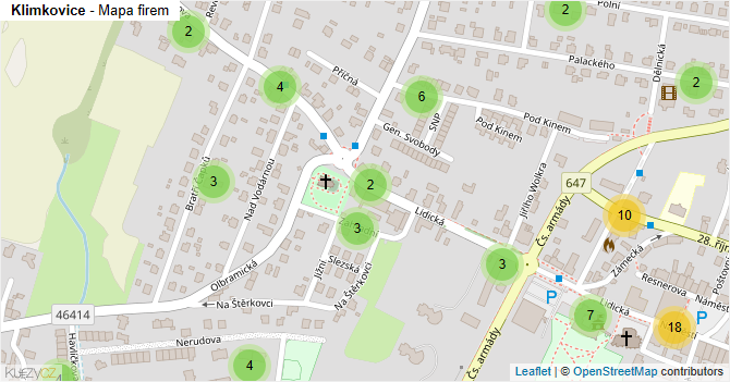 Klimkovice - mapa firem