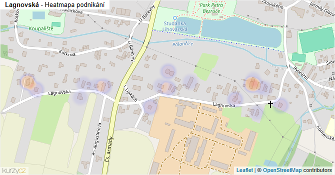 Lagnovská - mapa podnikání