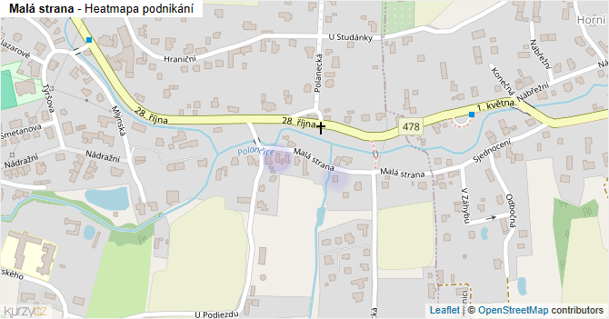 Malá strana - mapa podnikání