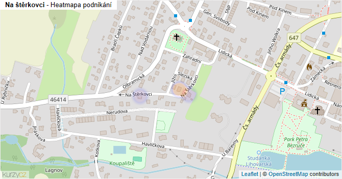 Na štěrkovci - mapa podnikání