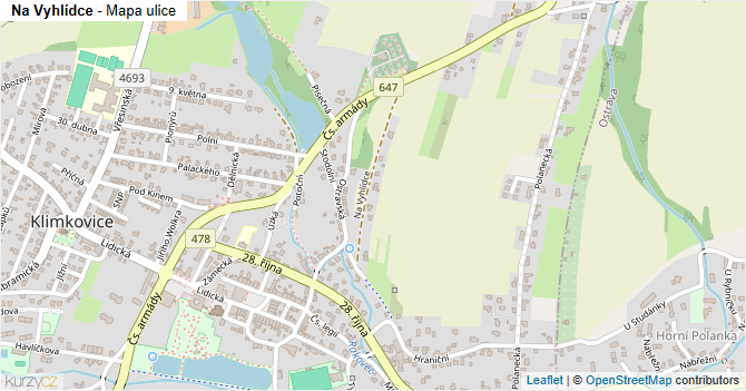 Na Vyhlídce - mapa ulice