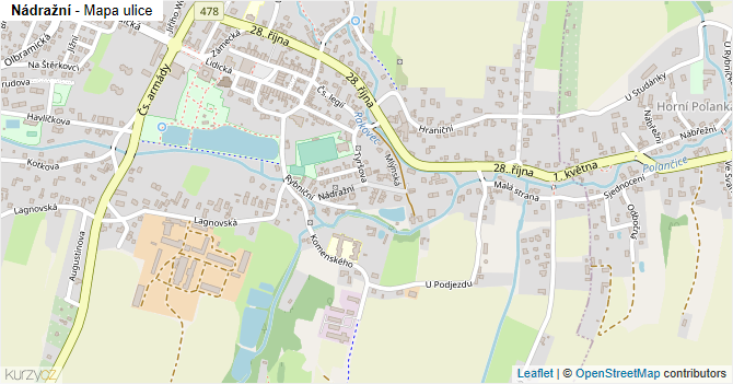 Nádražní - mapa ulice