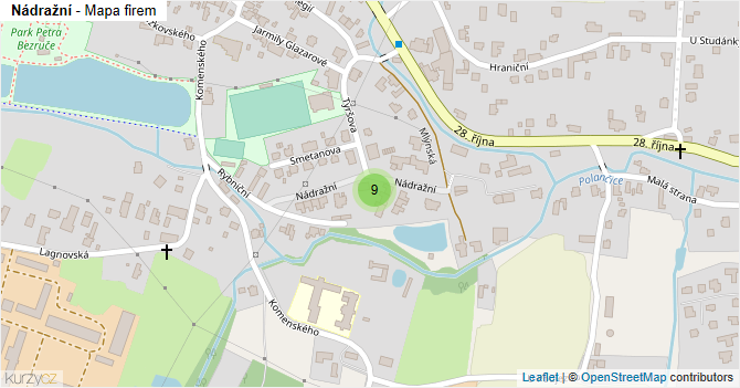 Nádražní - mapa firem