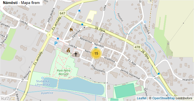 Náměstí - mapa firem