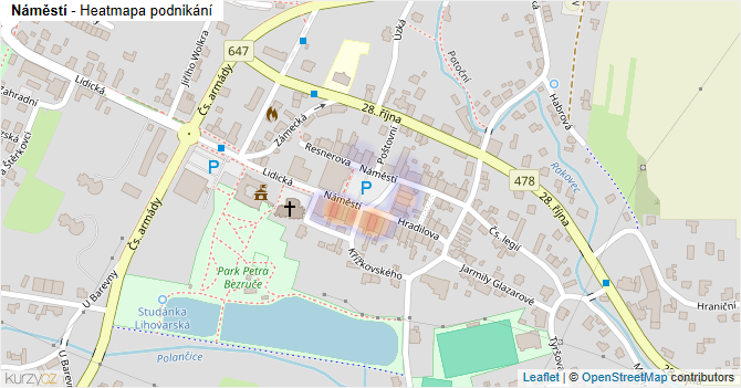 Náměstí - mapa podnikání