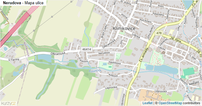 Nerudova - mapa ulice