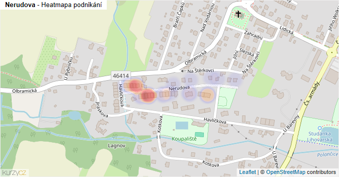 Nerudova - mapa podnikání