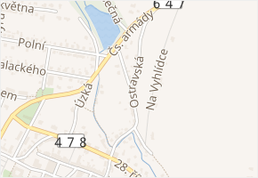 Ostravská v obci Klimkovice - mapa ulice