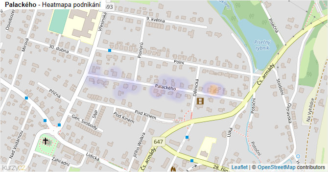 Palackého - mapa podnikání