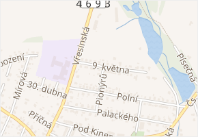 Pionýrů v obci Klimkovice - mapa ulice