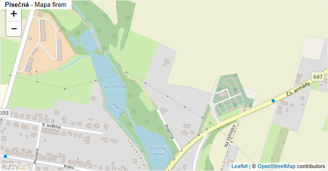 Písečná - mapa firem
