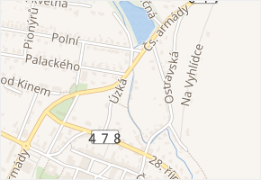 Potoční v obci Klimkovice - mapa ulice