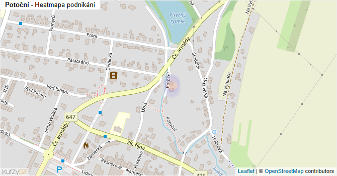 Potoční - mapa podnikání