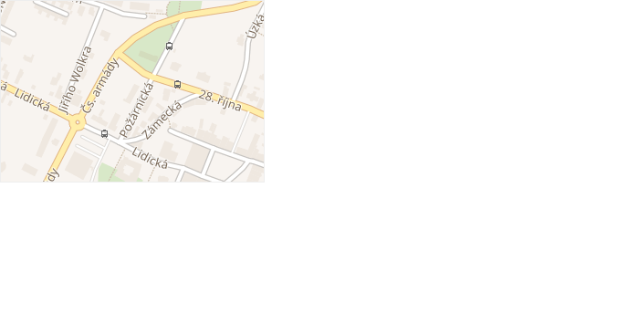 Požárnická v obci Klimkovice - mapa ulice