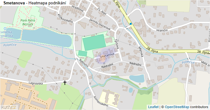 Smetanova - mapa podnikání