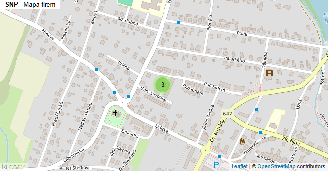 SNP - mapa firem