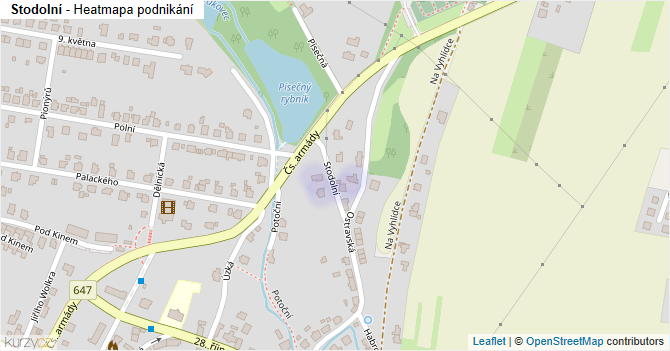 Stodolní - mapa podnikání
