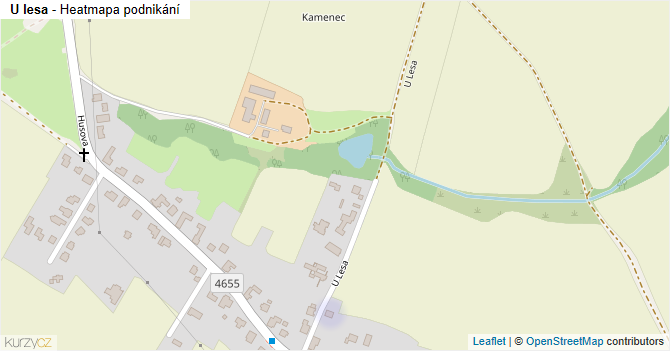 U lesa - mapa podnikání