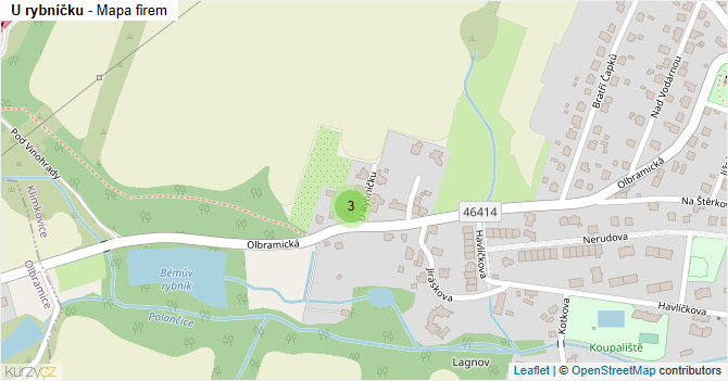 U rybníčku - mapa firem
