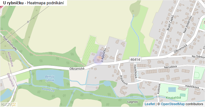 U rybníčku - mapa podnikání