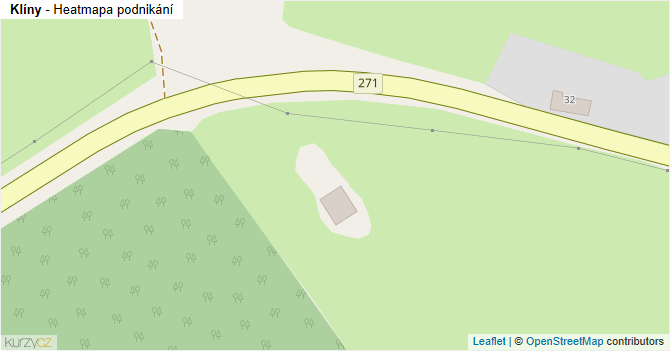 Klíny - mapa podnikání