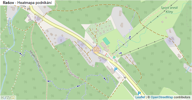 Rašov - mapa podnikání
