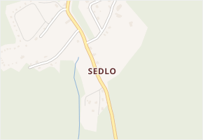 Sedlo v obci Klíny - mapa části obce