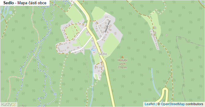 Sedlo - mapa části obce