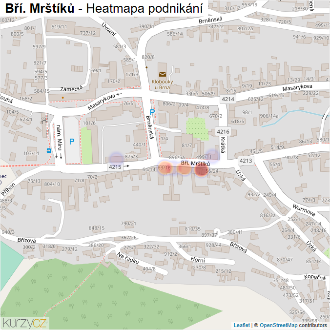 Mapa Bří. Mrštíků - Firmy v ulici.