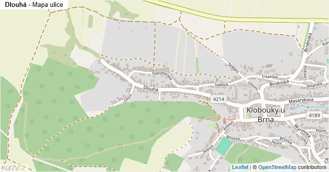 Dlouhá - mapa ulice
