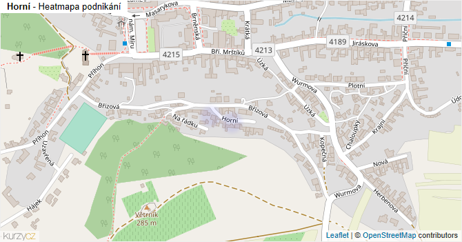 Horní - mapa podnikání