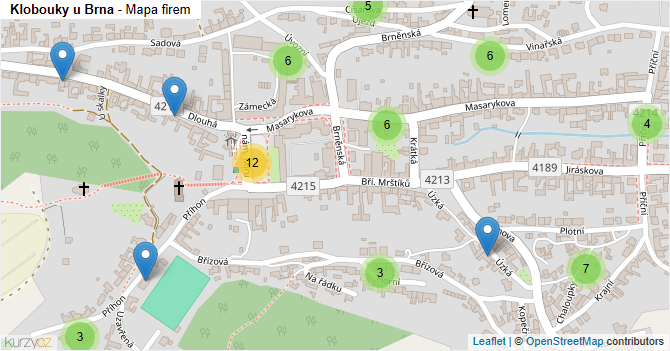 Klobouky u Brna - mapa firem