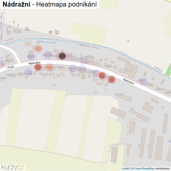Mapa Nádražní - Firmy v ulici.