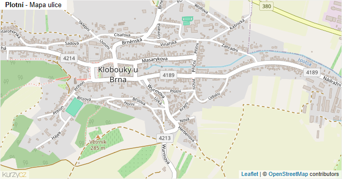 Plotní - mapa ulice