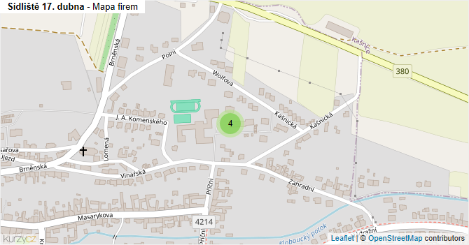 Sídliště 17. dubna - mapa firem