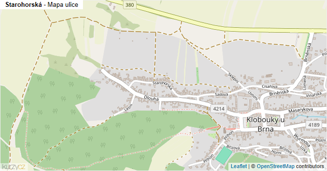 Starohorská - mapa ulice