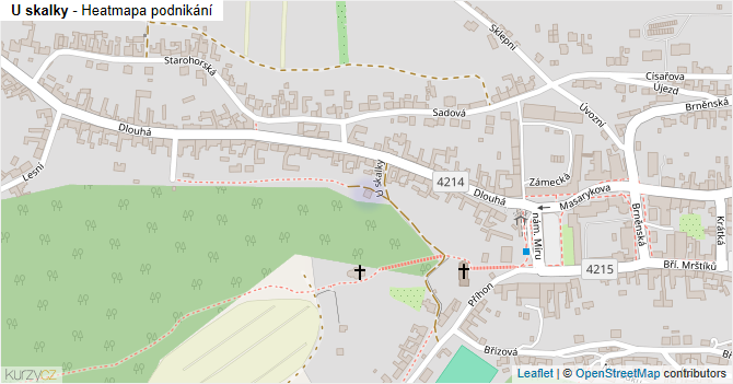 U skalky - mapa podnikání