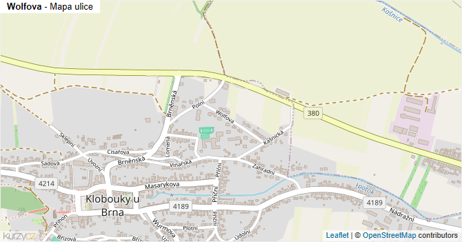 Wolfova - mapa ulice