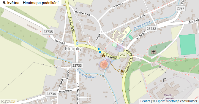 9. května - mapa podnikání