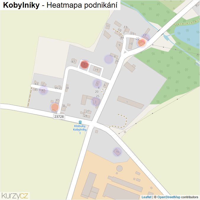 Mapa Kobylníky - Firmy v části obce.