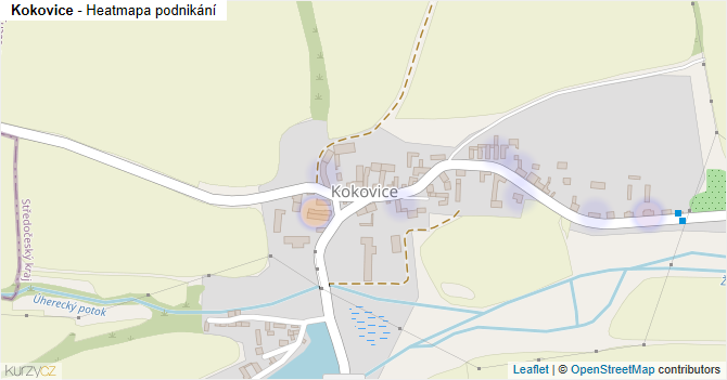 Kokovice - mapa podnikání