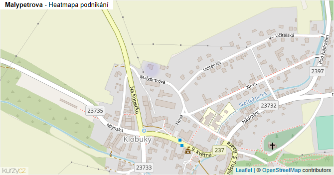 Malypetrova - mapa podnikání
