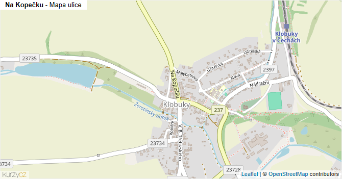 Na Kopečku - mapa ulice